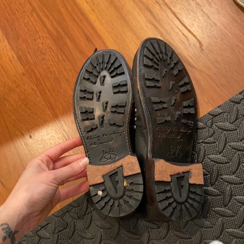 John Fluevog leather studded loafers - Picture 4 of 5